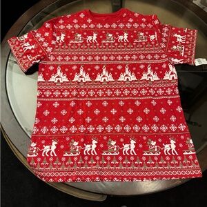 Disney Red and White Snowflake Shirt